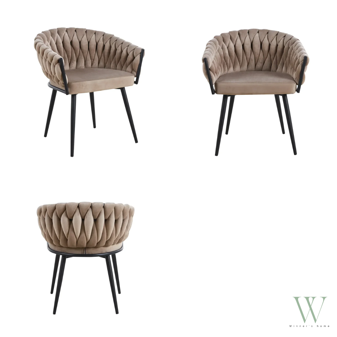 Chaise TRESSÉE (velours)