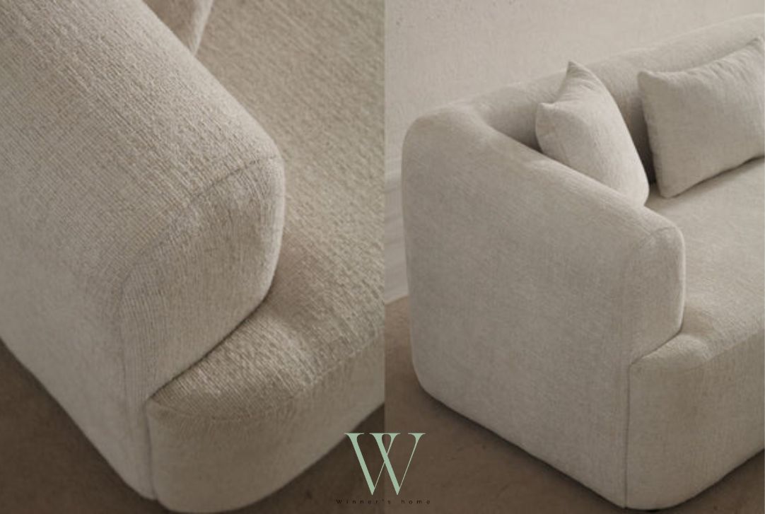 Canapé ELA (chenille blanc cassé)