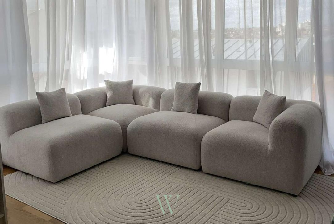Canapé NUAGE (chenille blanc cassé)