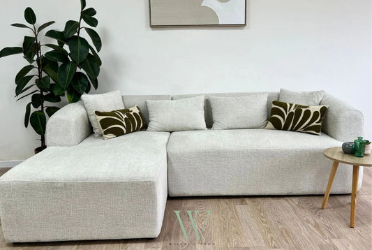 Canapé ELA (chenille blanc cassé)