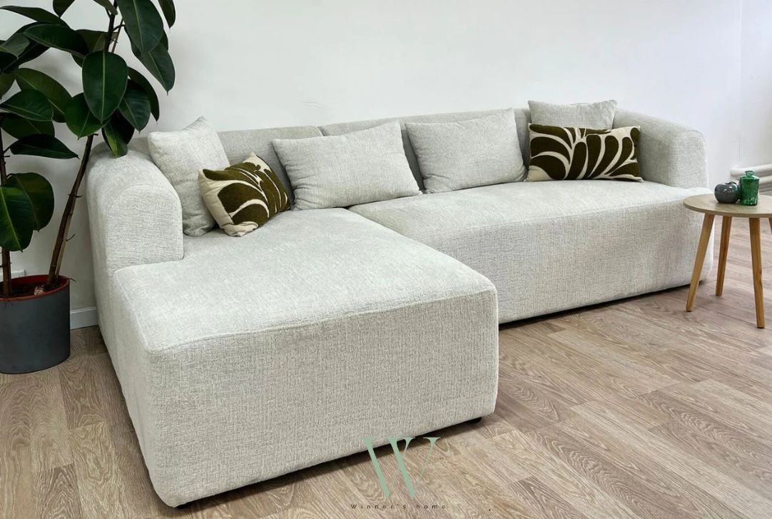 Canapé ELA (chenille blanc cassé)