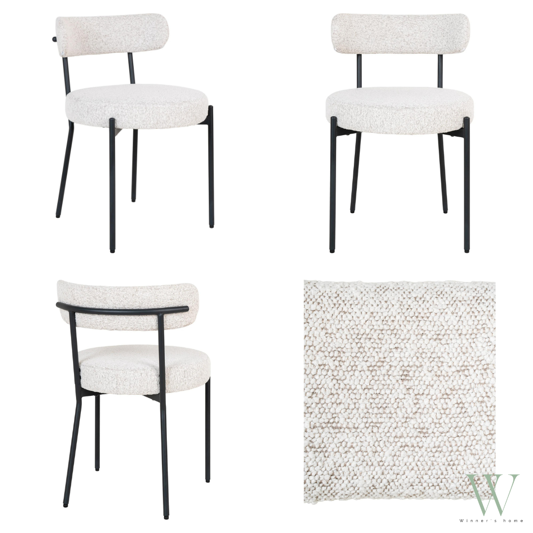 Chaise BADALONA (tissu texturé)