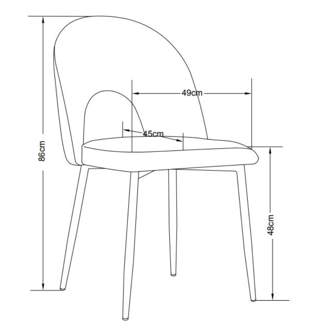 Chaise TEDDY (métal noir)