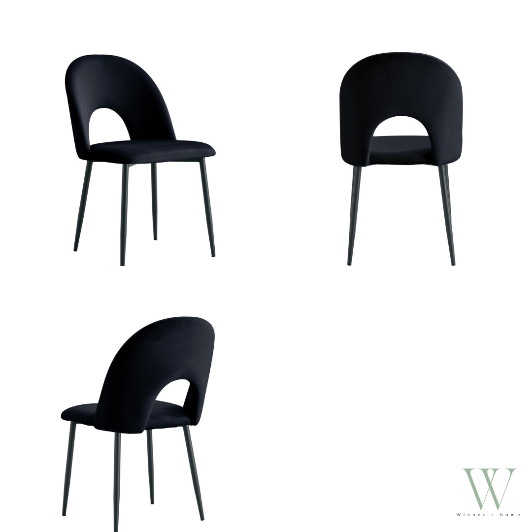 Chaise TEDDY (métal noir)