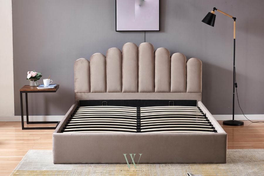 Lit coffre DOHA (velours)