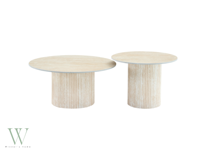 Table basse MINA (effet travertin)