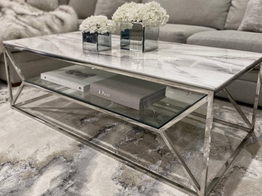 Table basse ROMI (chrome)