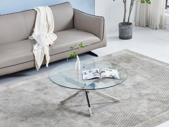 Table basse JESSICA (chrome)
