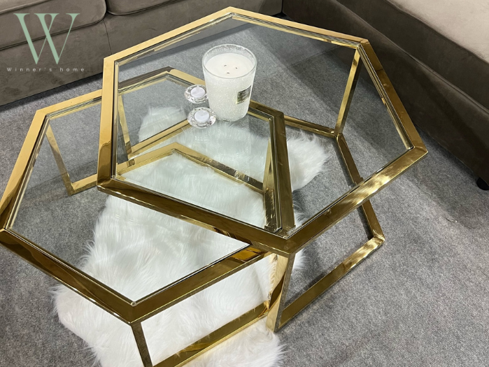 Table basse GIGOGNE HEXAGONA (gold)