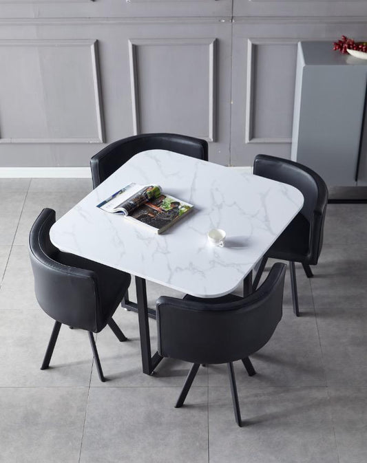 Table à manger VENDOME marbre (4 chaises)