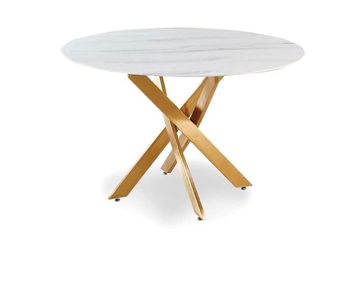Table à manger JESSICA ronde (gold)
