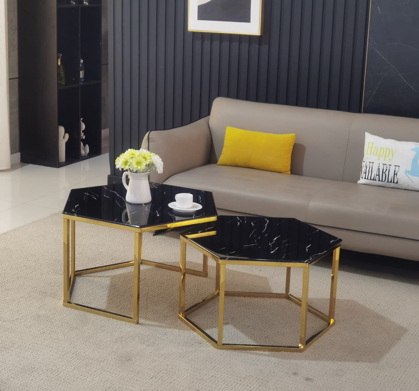 Table basse GIGOGNE HEXAGONA (gold)