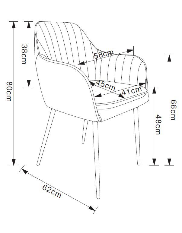 Chaise KANVAS (métal noir)