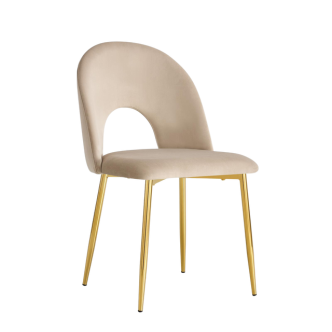 Chaise TEDDY (Pied gold)