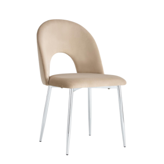 Chaise TEDDY (Pied chrome)