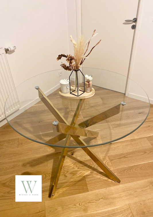 Table à manger JESSICA ronde (gold)
