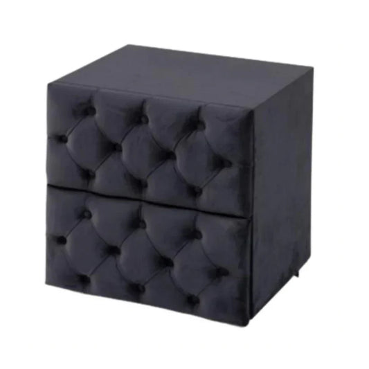 Table de chevet CAPITONNÉ (anthracite)
