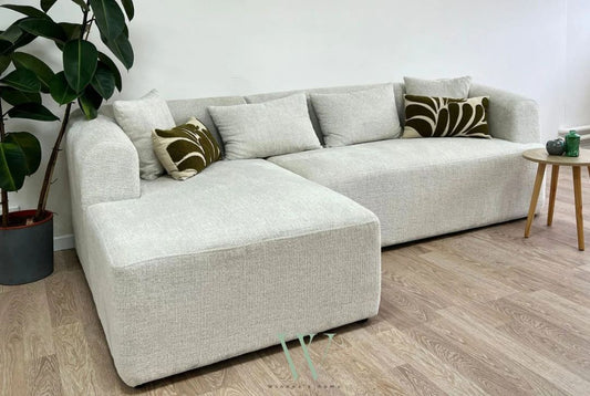 Canapé ELA (chenille blanc cassé)