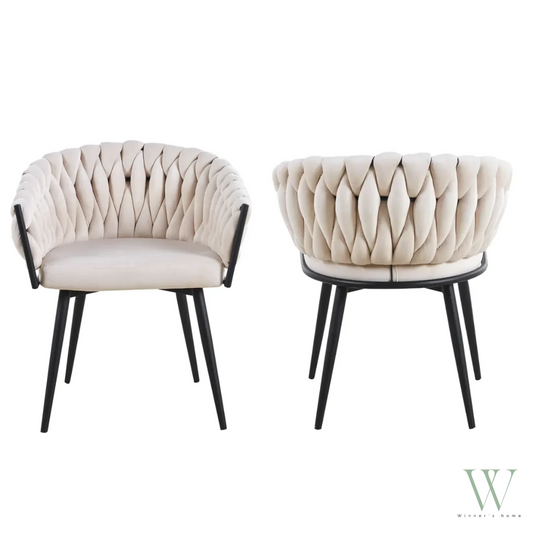 Chaise TRESSÉE (velours)
