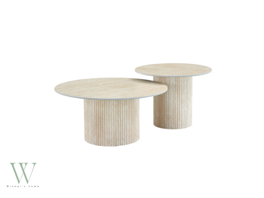 Table basse MINA (effet travertin)