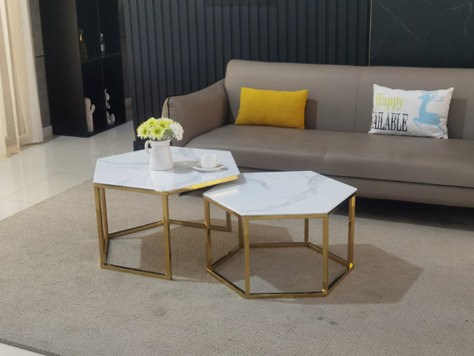 Table basse GIGOGNE HEXAGONA (gold)