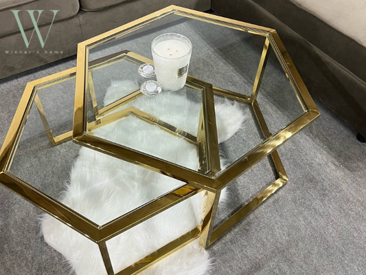 Table basse GIGOGNE HEXAGONA (gold)