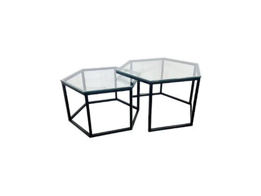 Table basse HEXAGONA (métal noir)