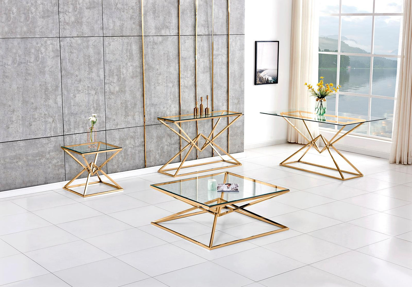 Table basse PYRA (gold)