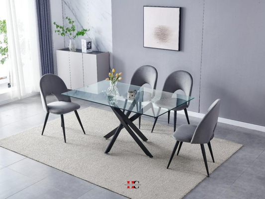 Table à manger Jessica (Métal noir)